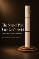 Griffoir pour chat en sisal naturel, arbre à chat avec base anti-basculement lestée, trois tailles disponibles pour chats d'intérieur