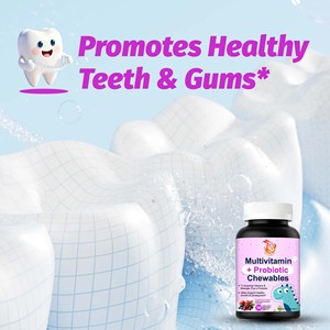 Masticables Multivitamínicos + Probióticos al por Mayor de Fábrica, Promueven Dientes y Encías Saludables con Lactobacillus rhamnosus para Niños a Partir de 3 Años - Product Image 3