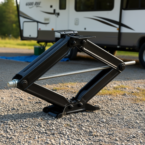 Stabilizzatore per camper, cavalletto a forbice da 6500 libbre, 23,4 pollici, nero, set da 2 per attrezzatura da parcheggio camper - Product Image 2