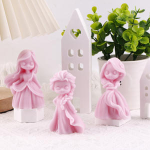 Early Riser 3D Linda princesa molde <span class=keywords><strong>de</strong></span> silicona para hacer bloques <span class=keywords><strong>de</strong></span> hielo moldes caramelo <span class=keywords><strong>Fondant</strong></span> Chocolates jabones pasteles gelatina velas hornear - Product Image 2