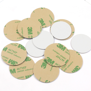 25MM RFID NTAG215 504 Bayt 13.56 MHz ISO 11784/85 PVC Yuvarlak Etiketler, Üyelik Kartı için 3M Yapıştırıcı ile - Product Image 3