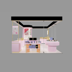 Présentoir de maquillage et kiosque de parfum éclairés par LED haut de gamme Conception de boutique de cosmétiques haut de gamme de qualité pour une utilisation dans les centres commerciaux - Product Image 3