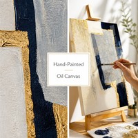 Peinture à l'huile abstraite moderne de luxe sur toile, faite à la main, grand format, pour couloir, vente en gros, encadrée, prête à accrocher, tableaux et arts muraux