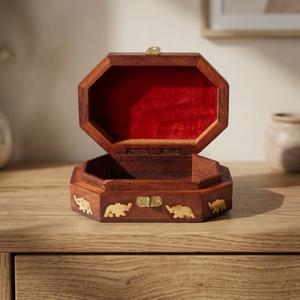 BS INTERNATIONAL BTR16 Boîte multifonctionnelle personnalisable de luxe haut de gamme en bois massif, fabriquée à la main, très vendue en Inde, recyclable - Product Image 1