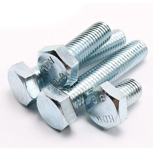 Factory Direct Supply DIN933 Carbon Steel Q235 Blue Zinc Plated Grade 8.8 Bolts External Hexagon Full Thread Design <strong>Hex</strong> <strong>Head</strong> - Product Image 1
