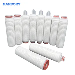 Makanan dan Minuman 0.04 0.1 0.22 0.45 0.5 Micron lipit Cartridge Filter Pes Ptfe Filter Cartridge untuk penyaringan cairan