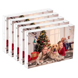 Custom sizes 3x4 4x6 5x7 6x8 8x10 11x17 inches Thick Magnet Transparent Strong Acrylic A4 A5 A6 Magnetic Photo Picture Frames