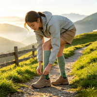 Chaussettes de compression pour la course à pied, hauteur genou, 20-30 mmHg, pour femmes et hommes, soutien pour la gym et la randonnée