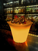 Rak Wine Bar dengan Ember Minuman Bercahaya untuk Klub Malam, Fitur Ember Es dengan 16 Warna Berubah, Tahan Air