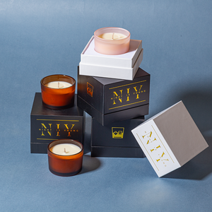 定制印刷徽标硬纸板豪华两件套空香薰蜡烛罐运输包装盖和底座礼品纸盒 - Product Image 3