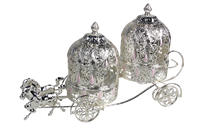 Corbeille à fruits secs antique en argent allemand, motif cheval, style Gharry, pour panier de mariage
