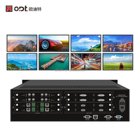 Conmutador de Matriz Híbrida Sin Interrupciones 8x8, Conmutador Modular de Video/Audio de 4 Ranuras con Entrada/Salida 4K DVI/HDMI/VGA/SDI/HDBaseT