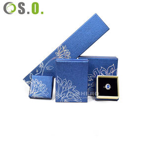 Cajas de Joyería de Cartón con Diseño de Loto, Cuadradas, para Regalo, al por Mayor y a Bajo Precio - Product Image 1