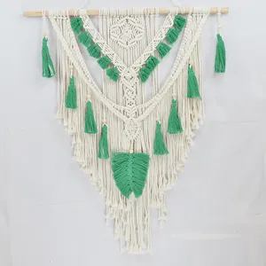 Kleurrijke Mini Macrame Wandtapijt Slaapkamer Muur Hangend Handgemaakt Katoen Geweven Tapijt