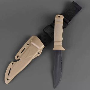 Couteaux tactiques d'extérieur en caoutchouc imitation baïonnette - Couteau de poche léger en ABS avec étui pour le camping, la randonnée et la nature sauvage - Product Image 3