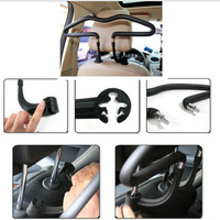 Porte-manteau universel en cuir et acier inoxydable pour appuie-tête de siège arrière de voiture, pour veste en tissu