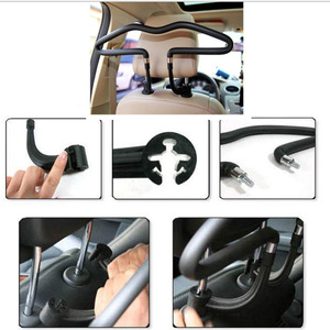 Porte-manteau universel en cuir et acier inoxydable pour appuie-tête de siège arrière de voiture, pour veste en tissu - Product Image 4