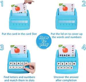 Popolare lettera di ortografia giocattolo per bambini <span class=keywords><strong>parole</strong></span> di plastica incantesimo <span class=keywords><strong>gioco</strong></span> 2 <span class=keywords><strong>In</strong></span> 1 educativo Flashcard apprendimento <span class=keywords><strong>gioco</strong></span> abbinamento alfanumerico - Product Image 2