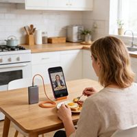Nuevo Adaptador USB C de 240w con Cable Tipo C 2026, Carga Rápida PD, Soporte Invisible 2 en 1 para Kit de Cargador de Teléfono Xiaomi Huawei