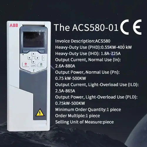 ประสิทธิภาพสูง ABB ไดรฟ์ 580 VFD Controller 0.75KW-500KW 380V AC ไดรฟ์ลดราคาแปลงความถี่สามเฟส