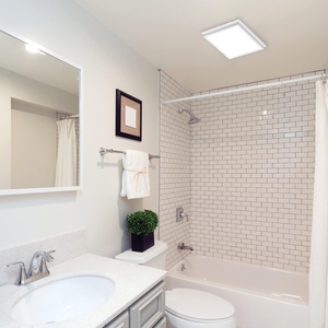 ETL Bathroom Exhaust <strong>Fan</strong> with Light, 10 Inch Bathroom Ventilation <strong>Fan</strong> Light <strong>Ceiling</strong> Mount, 120VAC, 100CFM, 5CCT <strong>Selectable</strong> - Product Image 6