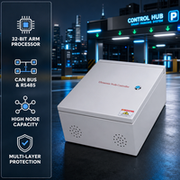 Pengontrol Node Sensor Ultrasonik Sistem Panduan Parkir Otomatis Probe RS485 Sistem Manajemen Layar LED