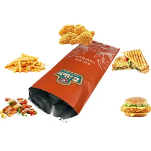 Bbq Kebab Hot Dog Aluminium folie ausgekleidet Papiertüte Fast Food Lieferung Taschen