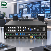 Commutateur KVM sans coupure DQINFOS 4x2 4K60Hz 18G avec HDBT Multiview HDCP2.2 Transmission 100m PoC pour salle de contrôle