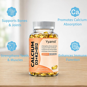 OEM/ODM Vitamine D3 & K2 en gélules pour renforcer les os et les articulations, favoriser l'absorption du calcium et soutenir les muscles quotidiennement, emballage personnalisé - Product Image 6