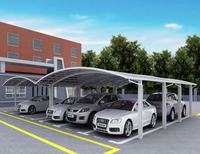 Abri de voiture moderne en aluminium imperméable avec toit en polycarbonate pour le stationnement en extérieur