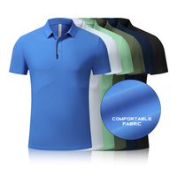 Chemise polo pour homme, coupe ajustée, en polyester, pour l'été, avec logo personnalisé, uniforme de travail pour serveurs de restaurant et bar, vêtements de travail professionnels, polo de golf