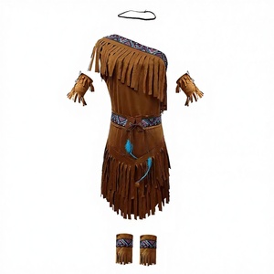 Costume da Principessa Tribale Indiana Aborigena <span class=keywords><strong>Cleopatra</strong></span> Echo per Halloween con Nappe per Uomo, in Poliestere, per Spettacoli Teatrali - Product Image 1
