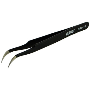 Vetus Tweezers ESD-15 Pointed Antistatic Stainless Steel <b>Precision</b> <b>Tool</b> - Product Image 4