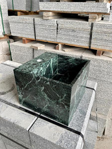 Natural <span class=keywords><strong>Verde</strong></span> Alpi Mármol Baño Montaje en pared Fregadero Baño Tocador Gabinete Fregadero Diseño Mármol <span class=keywords><strong>verde</strong></span> Fregadero <span class=keywords><strong>Lavabo</strong></span> de mano - Product Image 2