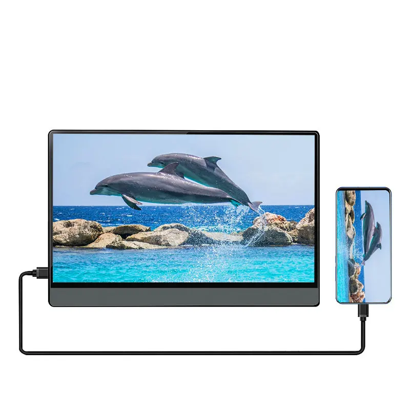 Monitor anti-luz azul portátil 13.3 polegadas, display led externo estendido tela de toque com bateria