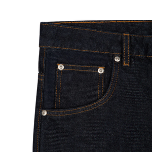 กางเกงยีนส์เดนิมทรงตรงสำหรับผู้ชาย OEM ปักลายปลาคาร์ฟ ซากุระ และลายวัด - Product Image 5