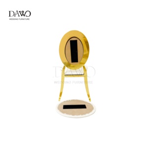 Chaise de restaurant de luxe en acier inoxydable de haute qualité, dossier rond, fabriquée en usine - Product Image 5