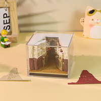 Papier Peint Artistique Perspective Profonde Rue Magique 2027 Calendrier Quotidien Illuminé Magic Corner Papercraft Bloc-Notes 3D de Collection