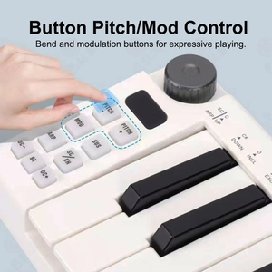 <span class=keywords><strong>Clavier</strong></span> <span class=keywords><strong>MIDI</strong></span> portable M-VAVE SMK-25 MINI - 25 touches, action à ressort, boutons de pitch/modulation, compatible sans fil, Type-C, pour PC/<span class=keywords><strong>Mac</strong></span>/iOS - Product Image 5