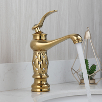 Robinet de salle de bain monocommande en laiton massif, design rétro de luxe, finition chromée, pour eau chaude/froide, idéal pour les hôtels