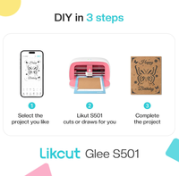 Máquina Cortadora de Vinilo Likcut, Kit para Crear Tarjetas con Estuche de Transporte y Accesorios, Crea una Máquina de Pegatinas, Diversión Creativa DIY
