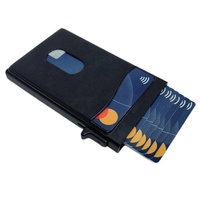 TC118 Logo personnalisé en gros hommes minimaliste mince cartes portefeuille intelligent RFID bloquant Pop Out boîtier en aluminium porte-carte de crédit