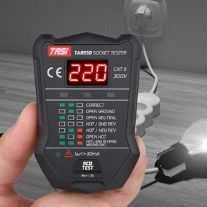TASI TA893D 175V~250V Probador de Voltaje Digital RCD GFCI, Probador de Enchufes de Pared Británicos con Precisión de (2.0%+2) - Product Image 4