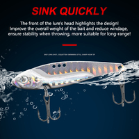 XINV OEM/ODM DR03 leurre de pêche au dragon vente chaude gabarits en métal gabarits Dragon dent eau salée métal VIB leurre de pêche