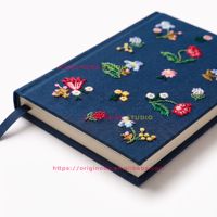 Carnet de notes à couverture rigide en lin avec broderie de logo personnalisé, formats A4, A5, A6, B5, agenda quotidien personnalisable, papier épais
