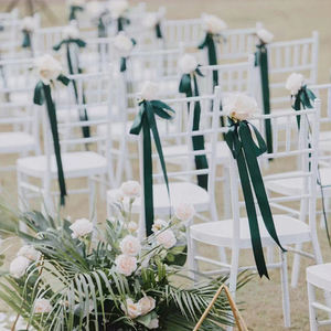 Silla de Lujo de Bambú en Blanco y Dorado, Silla Duradera para Eventos de Plástico PP para Uso en Hoteles, Comedores, Exteriores y Bodas - Product Image 4