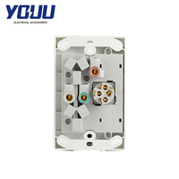 YOUU OEM/ODM pabrik SAA Australia 10A stopkontak dinding listrik ganda 2 Outlet AC titik daya vertikal putih/hitam/perak