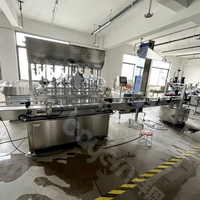 Machine automatique de remplissage, d'étiquetage et de scellage de bouteilles pour jus, liquides, eau, miel et pâte, avec fermeture de bouchons