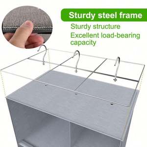 Étagères en polyester et ramie, gain de place, faciles à utiliser, tiroirs, étagères pliables, organisateur de placard suspendu - Product Image 4