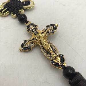 Красивый золотой крест с даймоном и Иисусом для украшения автомобиля, подвесной крест с Иисусом для автомобиля - Product Image 4